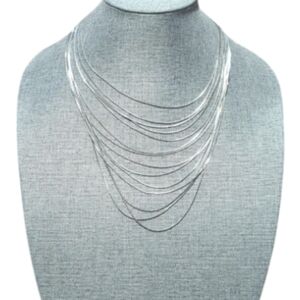 ✨ Elegant Silver Multi-Layer Necklace | Chic Statement Piece ✨Description: